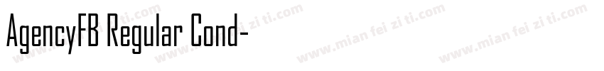 AgencyFB Regular Cond字体转换